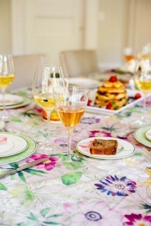 Pink Floral Linens