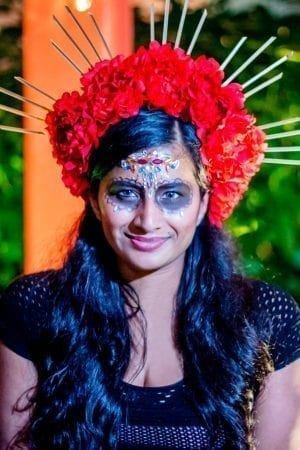 Dia de los Muertos Red Crown