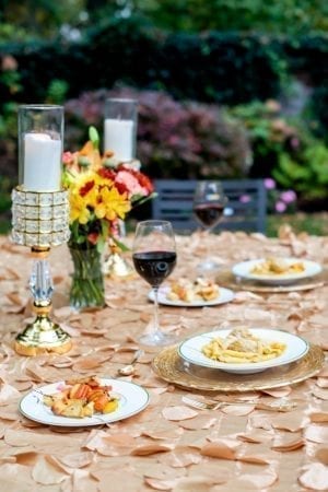 CV Linens Gold Charger Plate