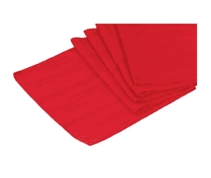 CV Linens Red Accordion Table Runner