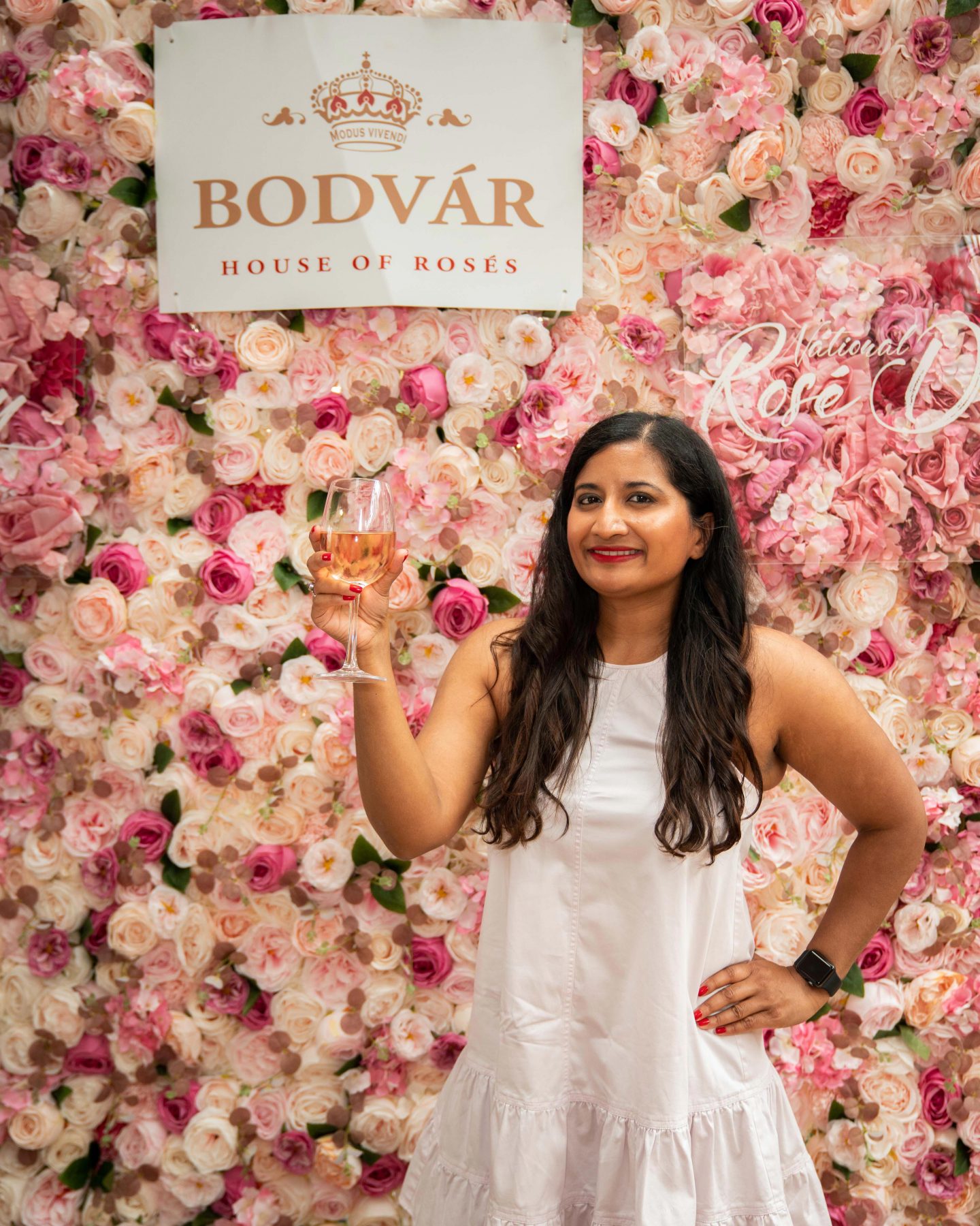 The Best National Rosé Day Party in NYC in 2021 Woman at Bodvar National Rose Day Party