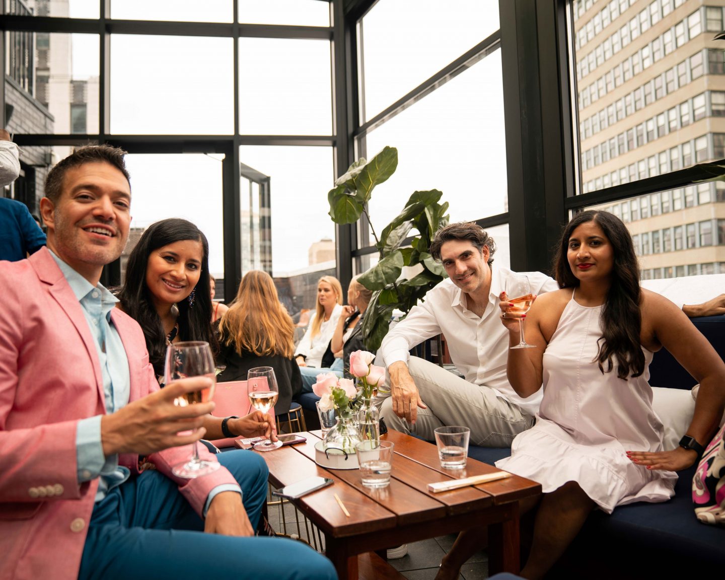 The Best National Rosé Day Party in NYC in 2021 Guests at Bodvar National Rose Day Party
