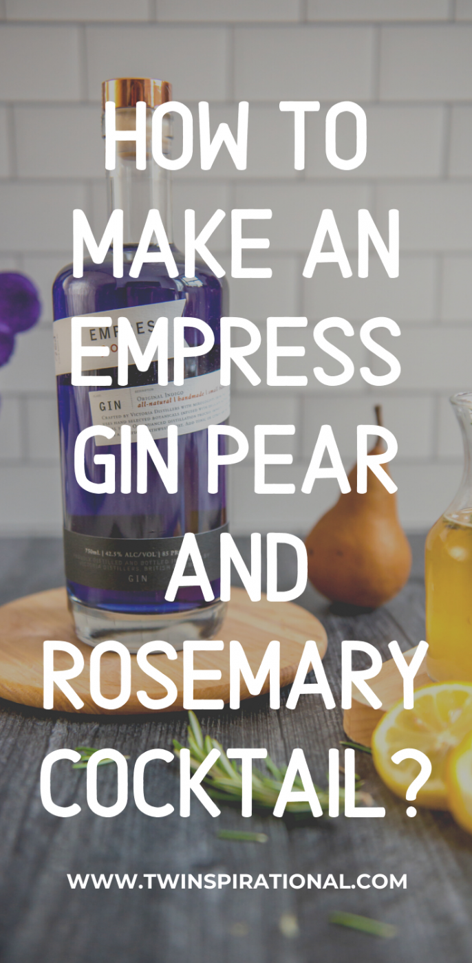 7 Ingredients to Make Beautiful Empress Gin Cocktails with Pear and Rosemary Empress Gin Cocktail Recipe. Pear Rosemary Lemon Cocktail, Empress Gin Cocktail. Empress Gin cocktails. Purple cocktail.