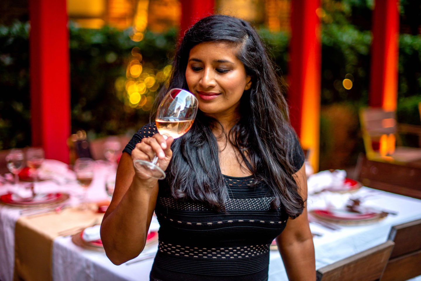 The Best Fall Dinner Party Ideas in 2021 Woman Sipping Monis Cellars Rose. Fall Dinner Party Ideas.