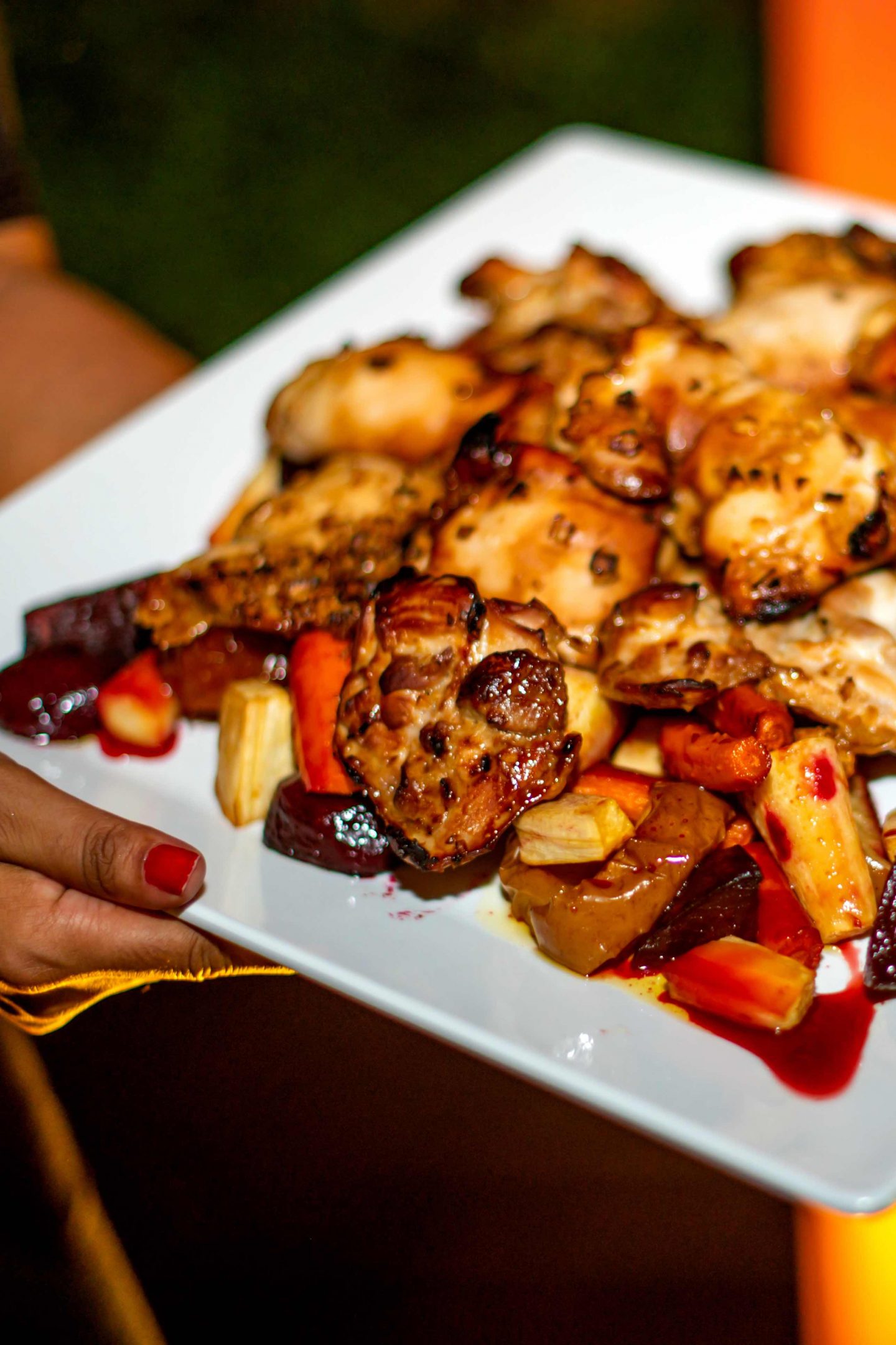 The Best Fall Dinner Party Ideas in 2021 Rosh Hashanah Honey Roasted Chicken with Roasted Root Vegetables. Fall Dinner Party Ideas