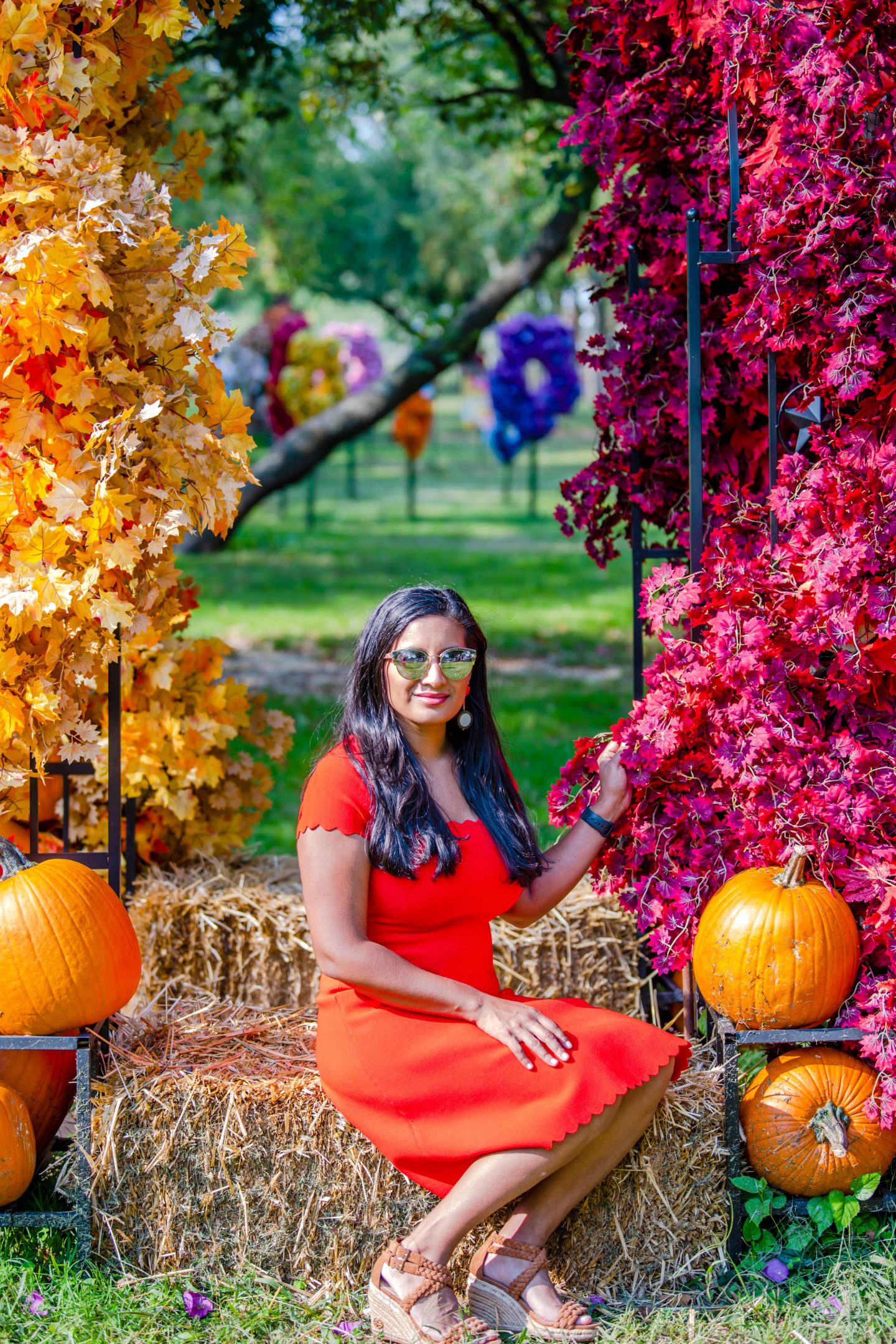 Floral Escape - Pumpkins and Leaves. The Floral Escape NYC.