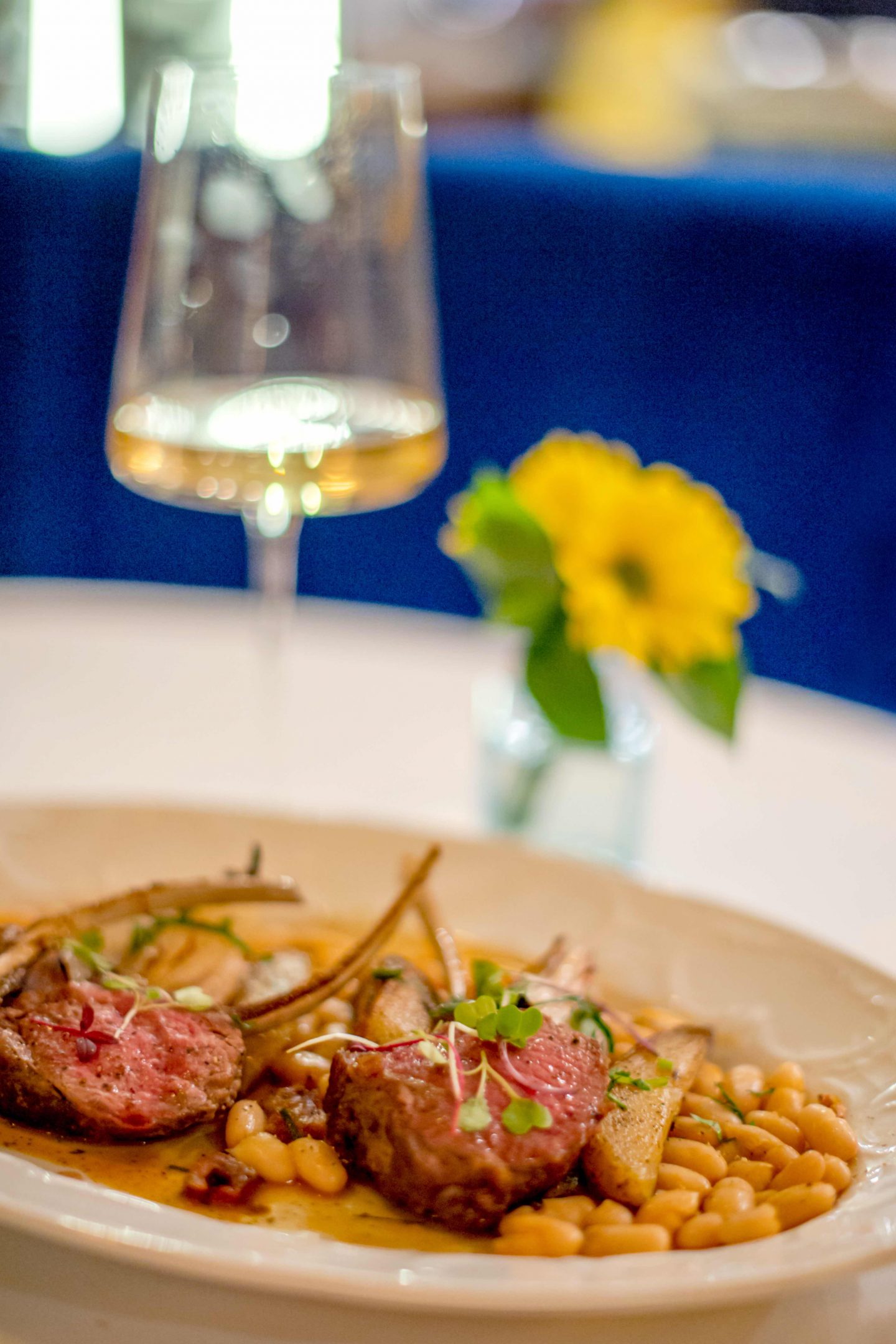 Casa Limone - lamb chops and white wine. Best Italian restaurants in midtown