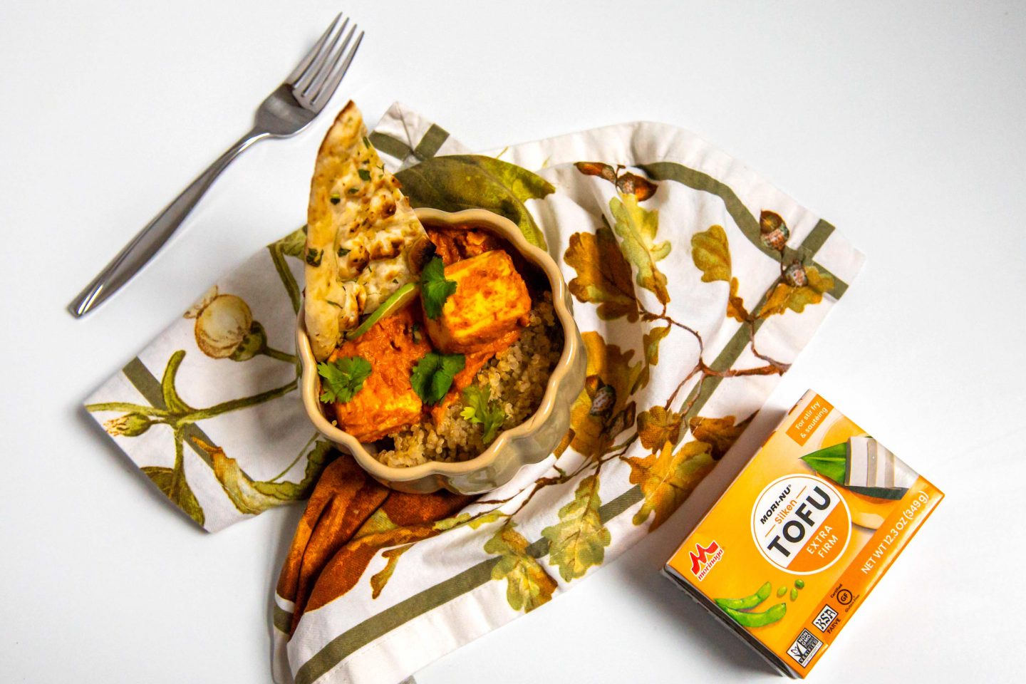 The Best Tofu Tikka Masala Recipe in 2021 Tofu Tikka Masala with Garlic Naan