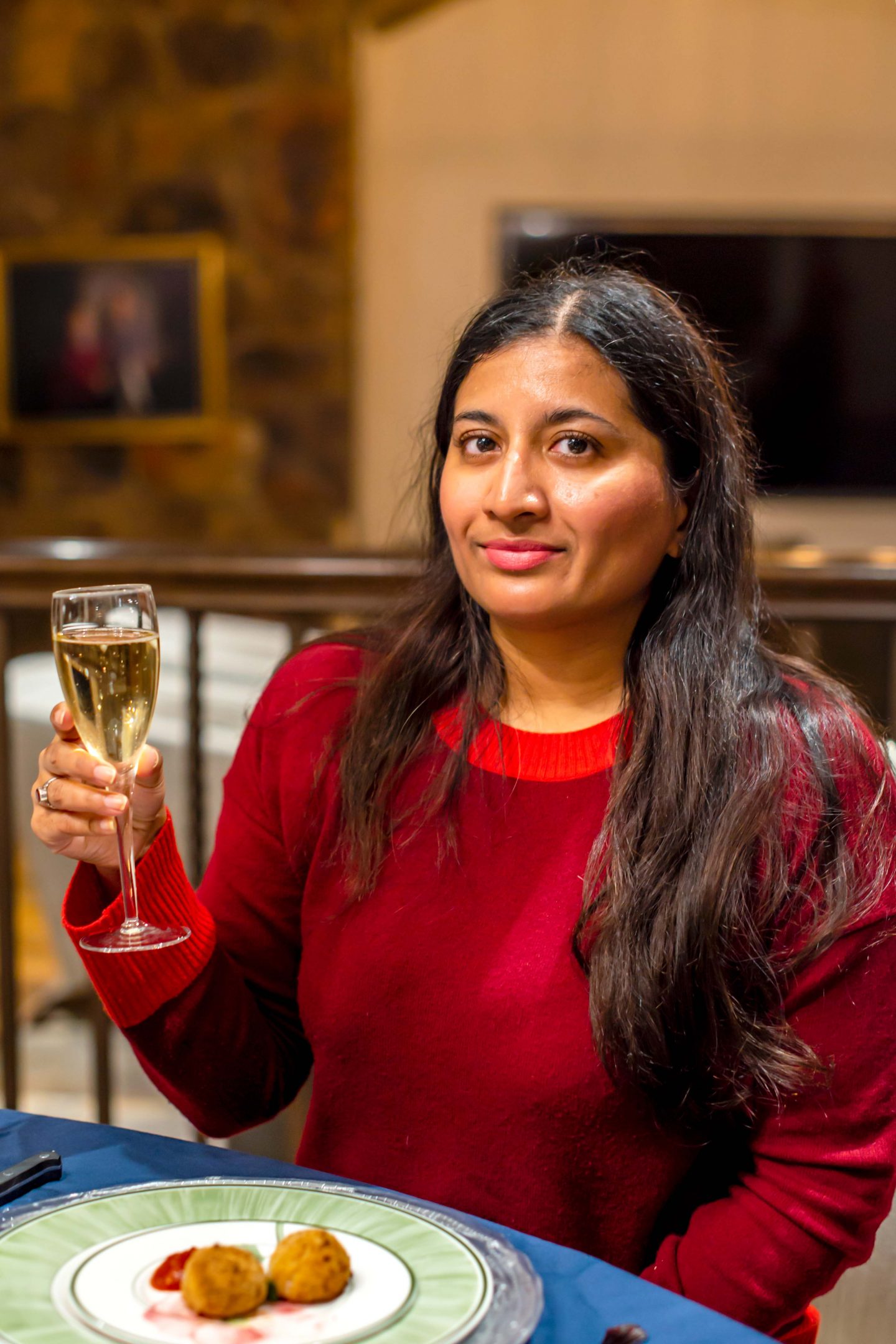 Woman with Trinitas Busch Bubbles Blanc de Noir
