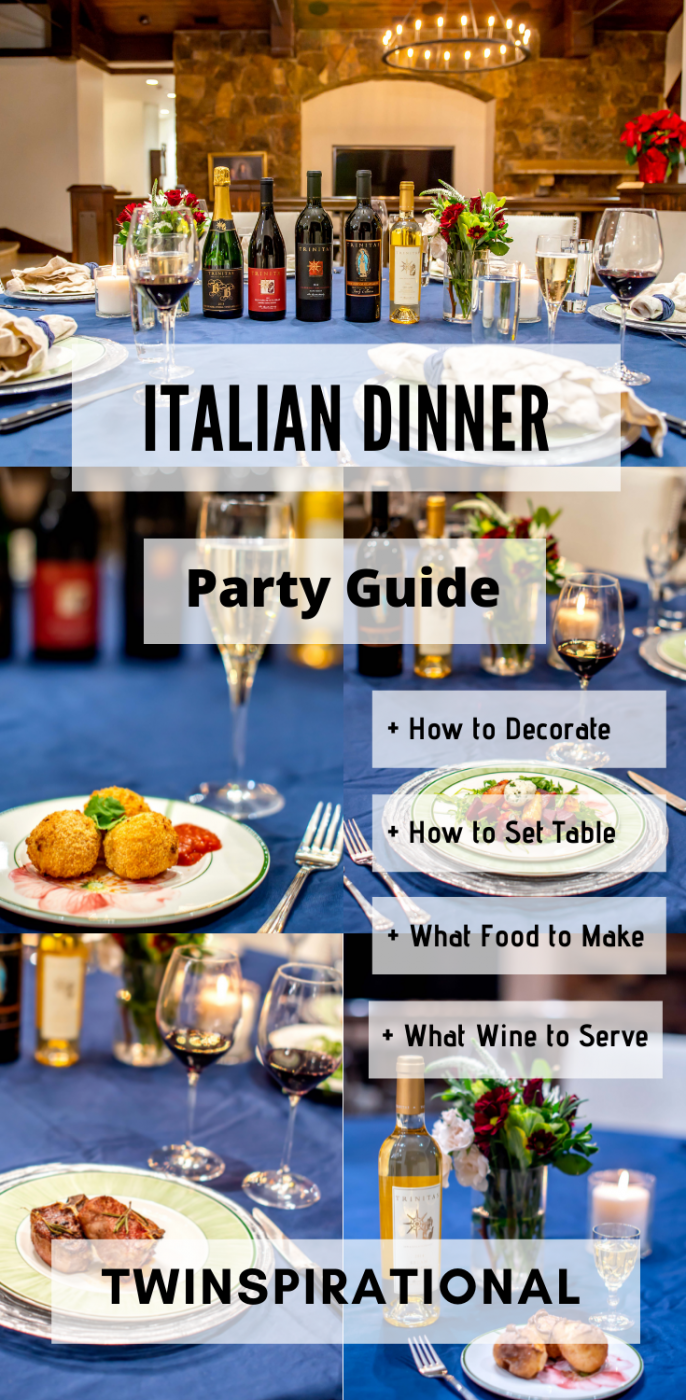 Italian Food and Wine Pairing. Trinitas Cellars. Italian Dinner Party. 