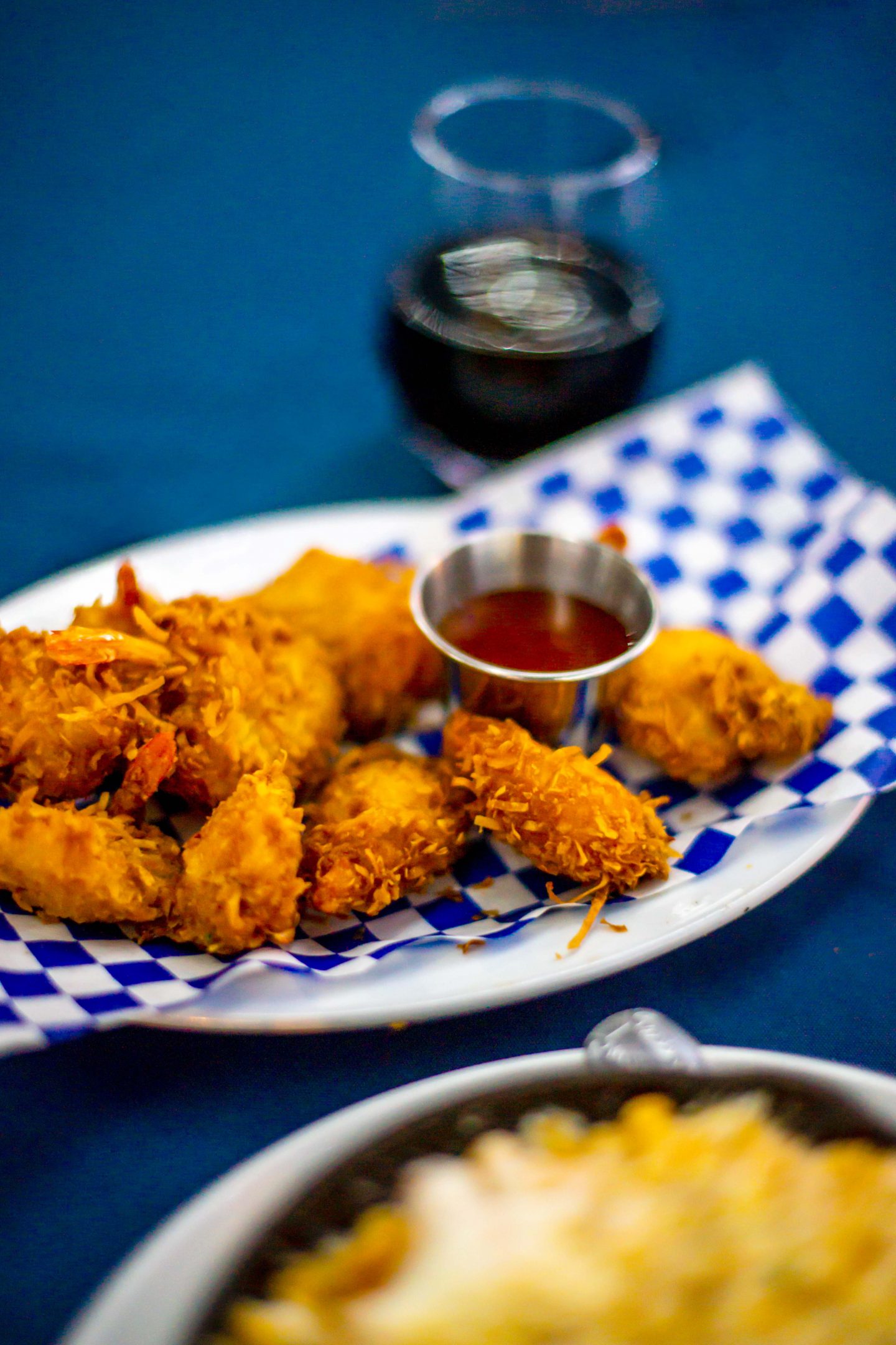 Coconut Shrimp and Pinot Noir at Watermark. Watermark Winter Wonderland.