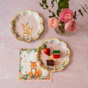 Kate Aspen Pink Woodland Dessert Plate