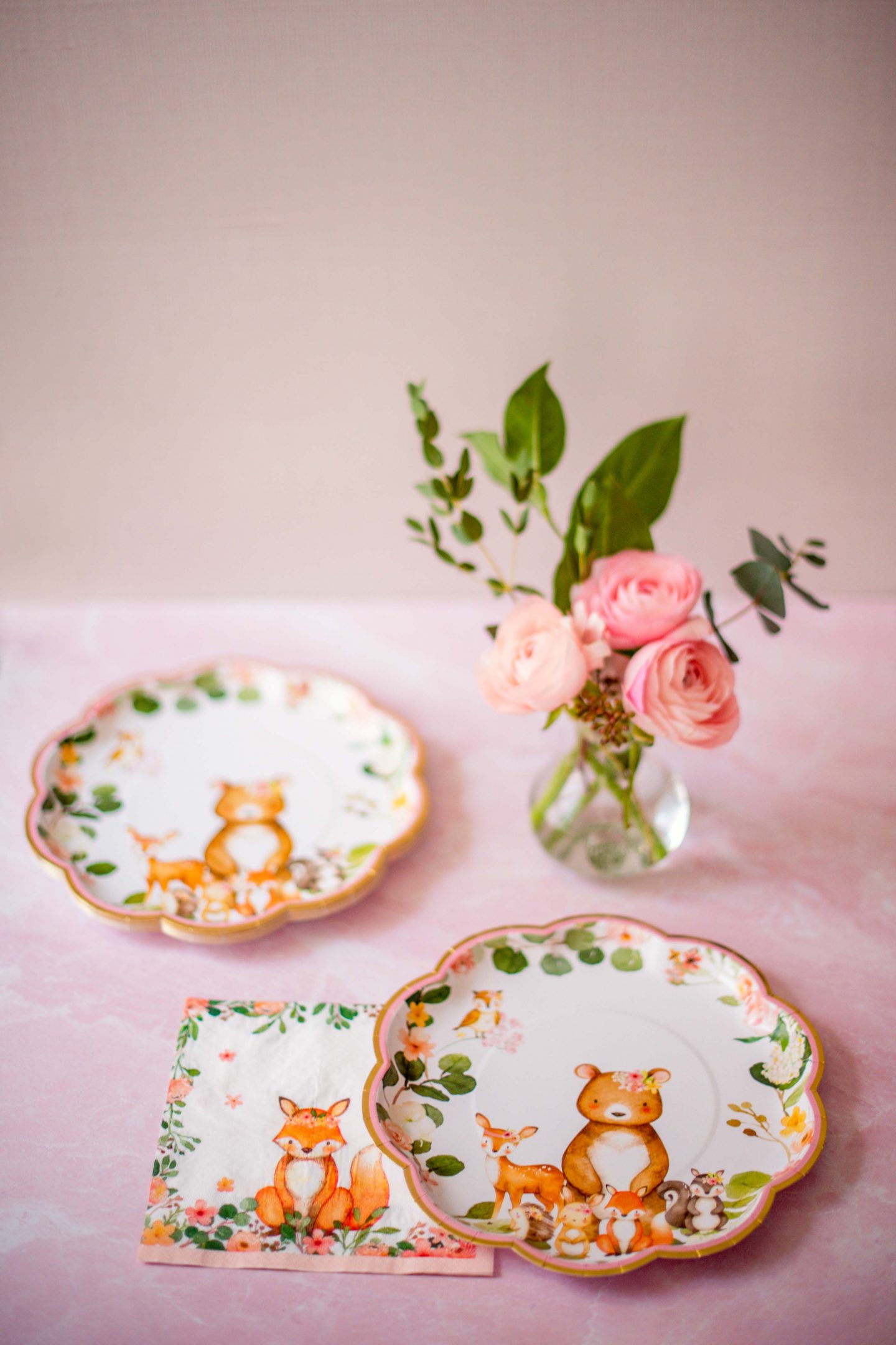 The Best Pink Baby Shower Ideas 2022: Kate Aspen Woodland Best Pink Baby Shower Ideas. Kate Aspen Pink Woodland. Pink Woodland Plates. Pink Woodland Napkins.