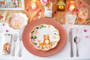 Kate Aspen Pink Woodland Dinner Plate