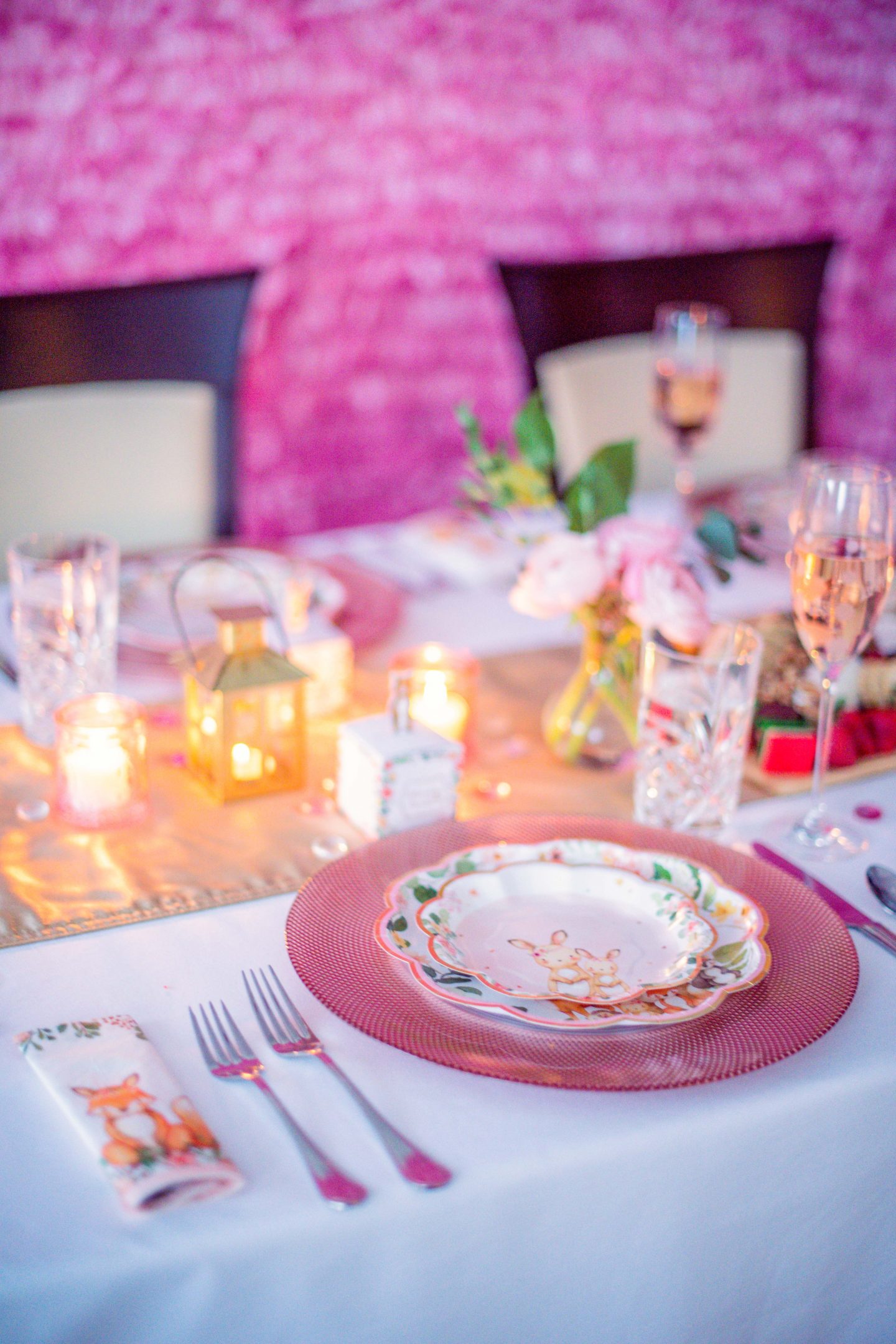 The Best Pink Baby Shower Ideas 2022: Kate Aspen Woodland Kate Aspen - Pink Woodland Collection - Plates, Napkin, Favor Box, Candle. Best Pink Baby Shower Ideas. Kate Aspen Pink Woodland.