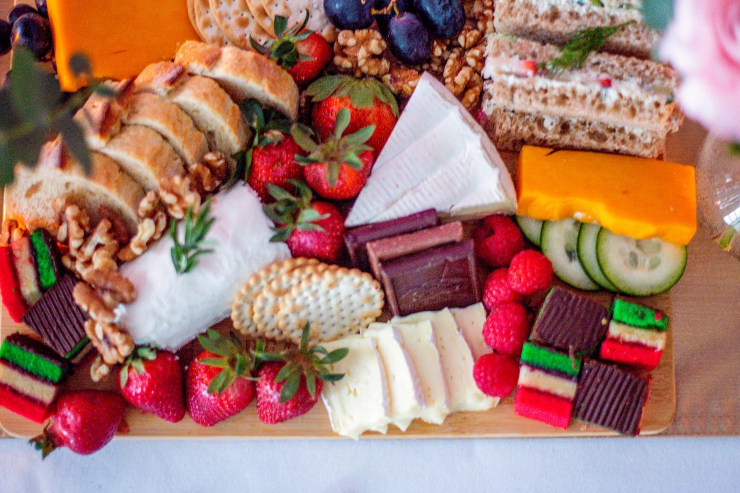 The Best Pink Baby Shower Ideas 2022: Kate Aspen Woodland Cheeseboard.