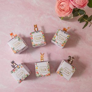 Kate Aspen Pink Woodland Favor Boxes