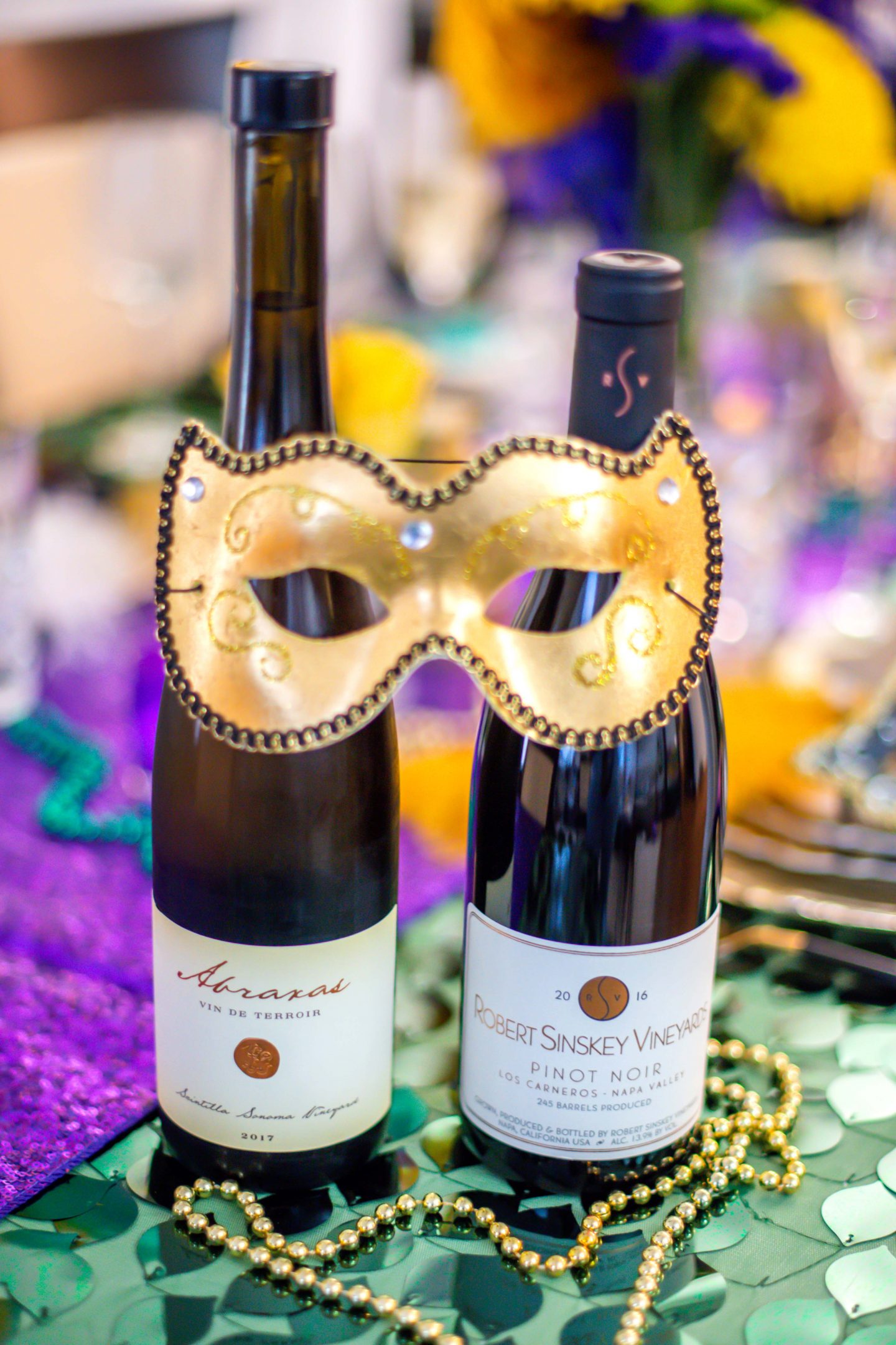 The Best Mardi Gras Dinner Ideas in 2022 Mardi Gras Tablescape with Robert Sinskey Abraxas and Pinot Noir