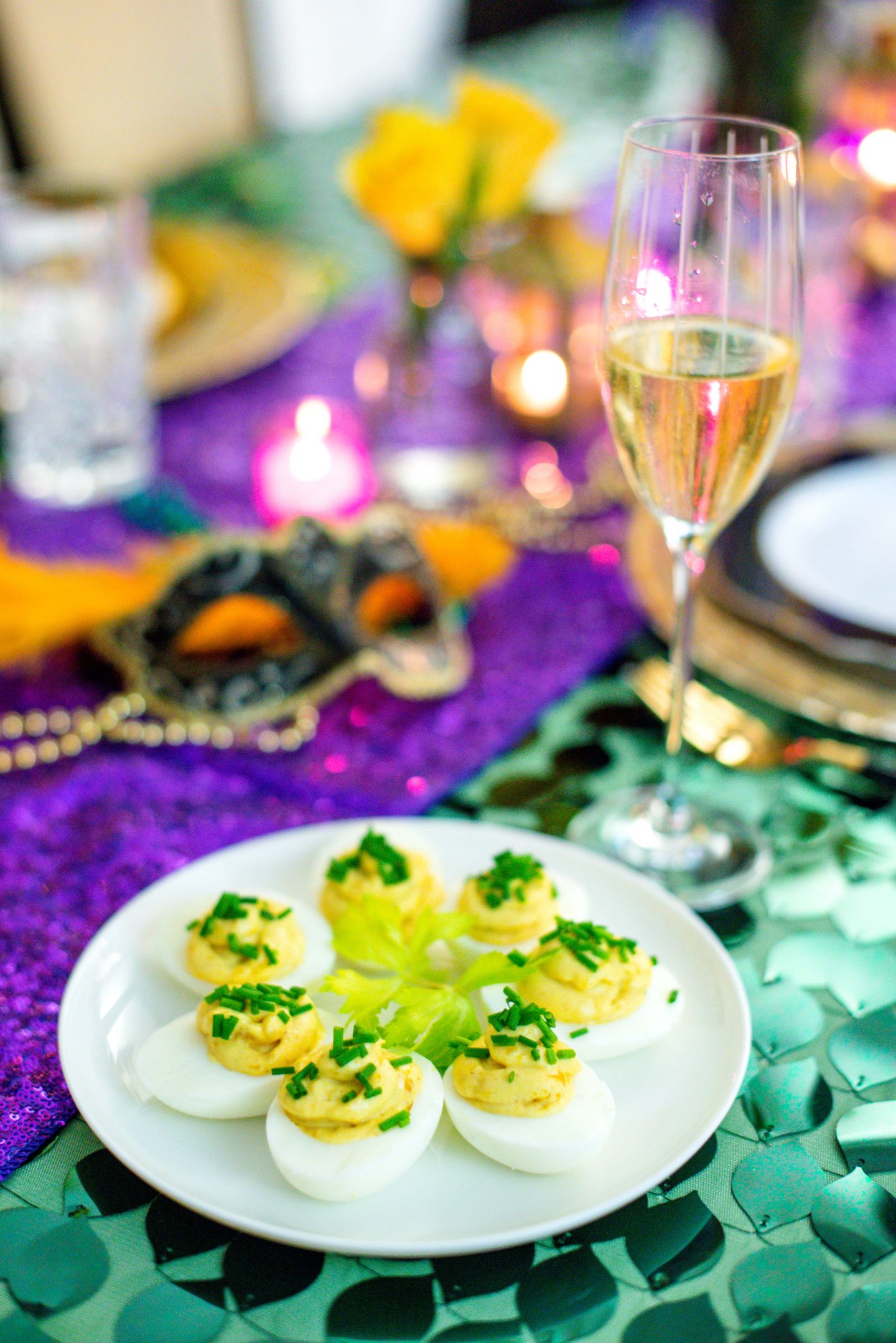 The Best Mardi Gras Dinner Ideas in 2022 Mardi Gras Deviled Eggs with Nicolas Feuillatte Champagne