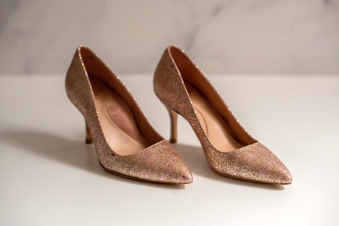 The Most Comfortable High Heels. Ally Shoes Review. Ally Shoes Rose Gold Blush.