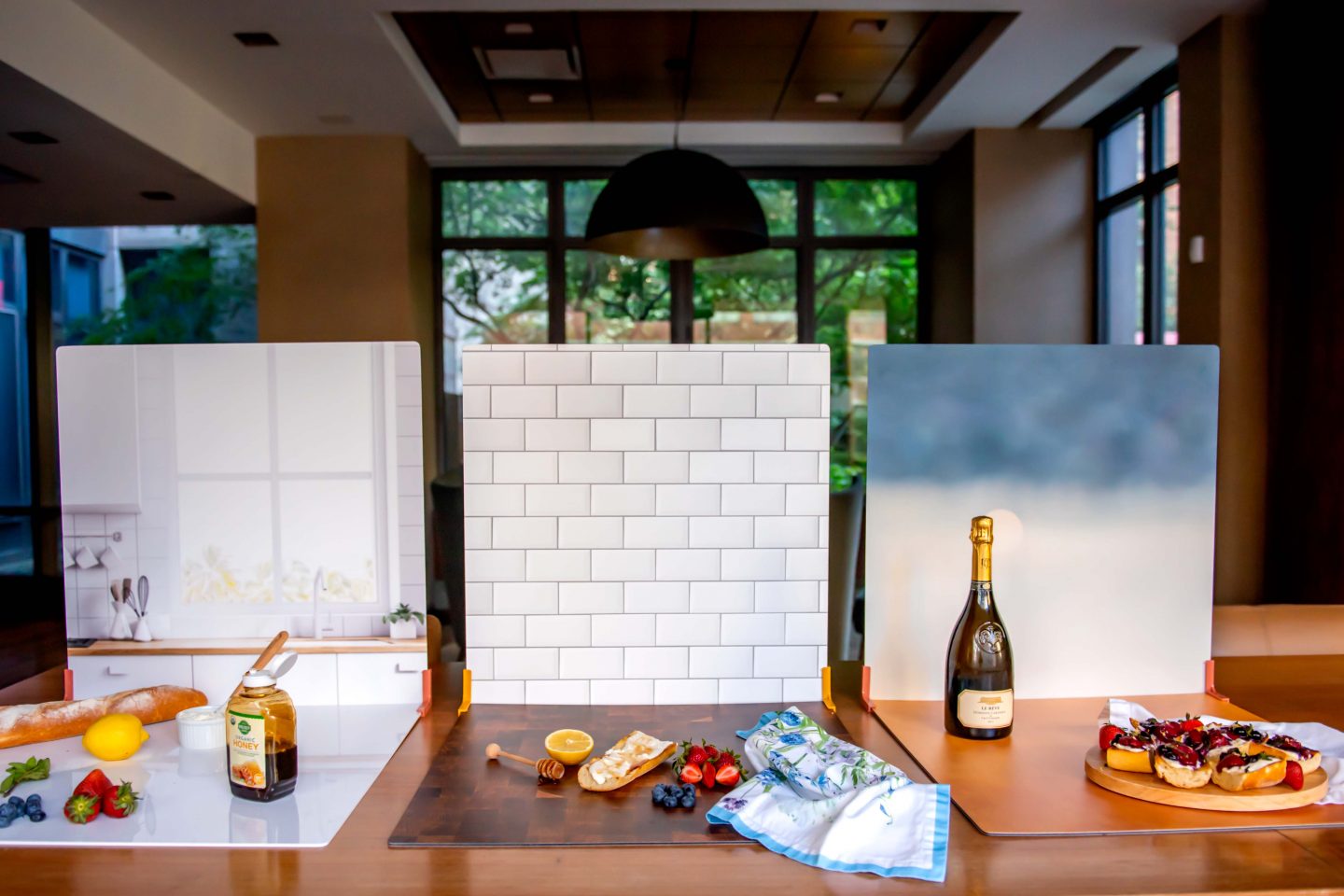 Replica Surfaces Review: The Best Product Photography Backdrops in 2022 Replica Surfaces Review. The Best Product Photography Backdrops in 2022. Kitchenscape, Gloss White, Subway Tile, Cutting Board, Moonlight and Golden Hour.