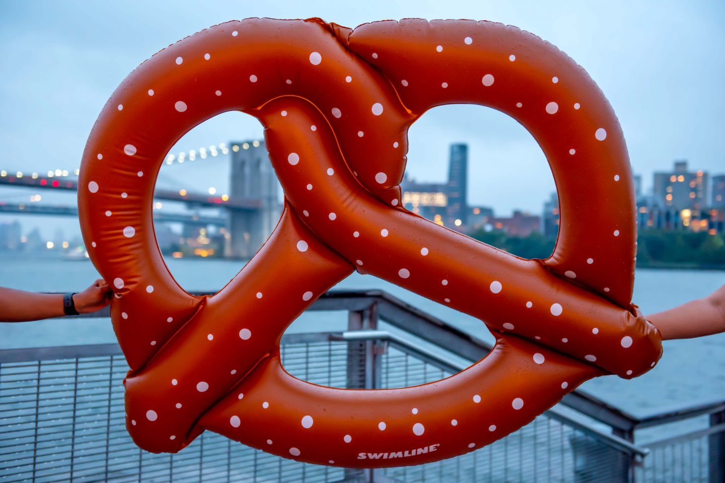 Best Oktoberfest NYC Party. Watermark Oktoberfest. Where to celebrate Oktoberfest in NYC? Jumbo Pretzel Balloon. 