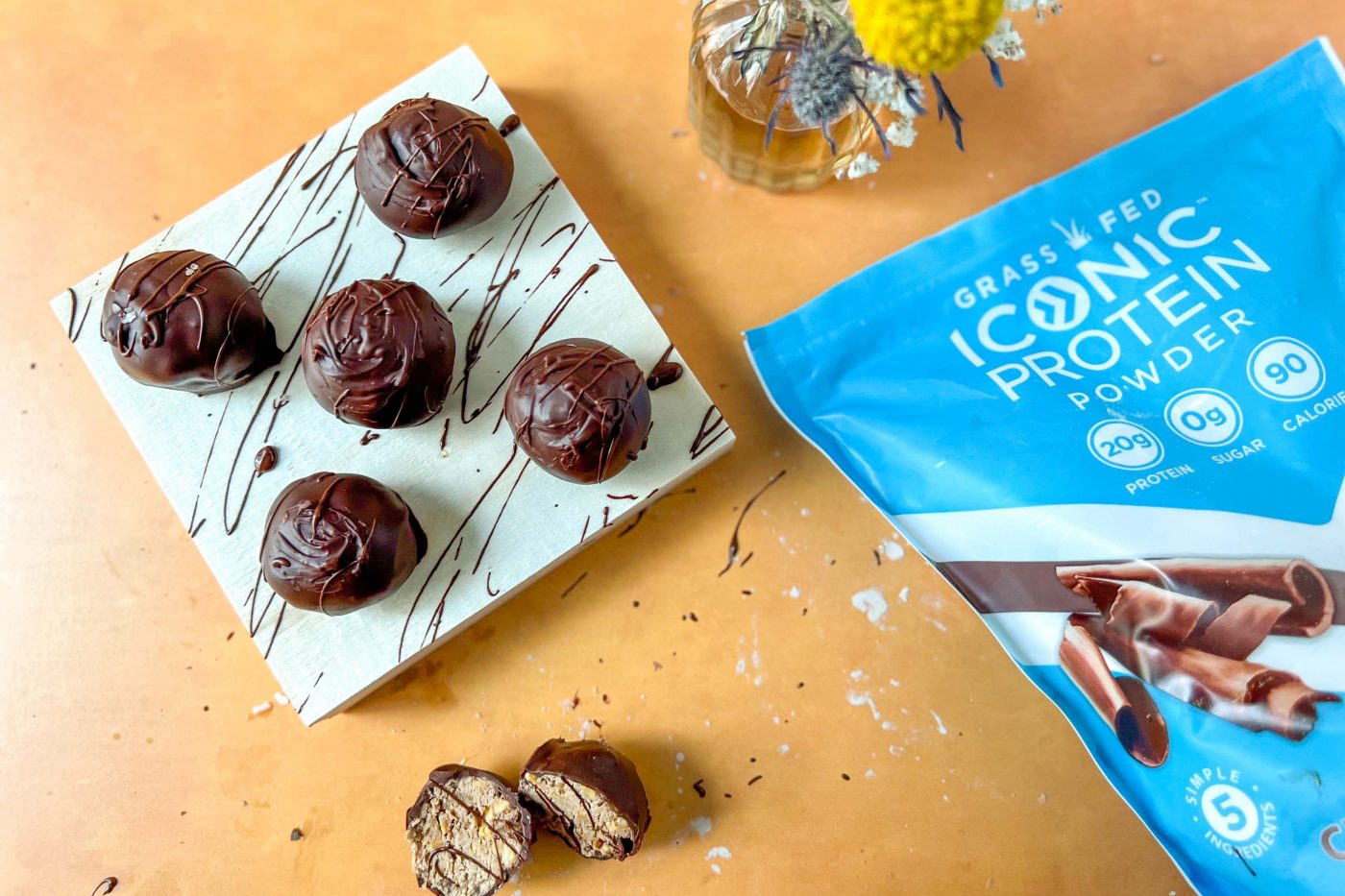 Easy No Bake Protein Ball Recipe with Iconic Protein Powder in 2023 IMG 7849 landscape scaled