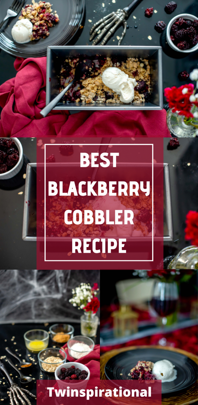 Blackberry Cobbler Recipe. Halloween Dessert Ideas.