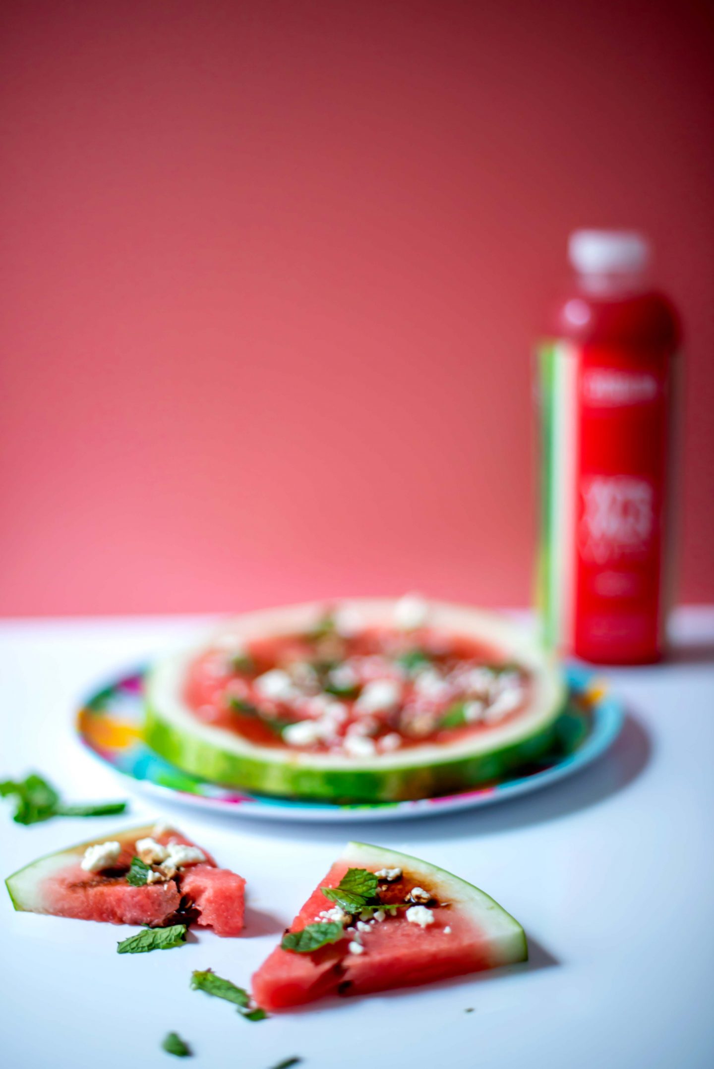 The Best and Ultimate 4-Ingredient Watermelon Pizza Recipe to Make This Summer Watermelon pizza recipe. Feta. Mint. Balsamic glaze.