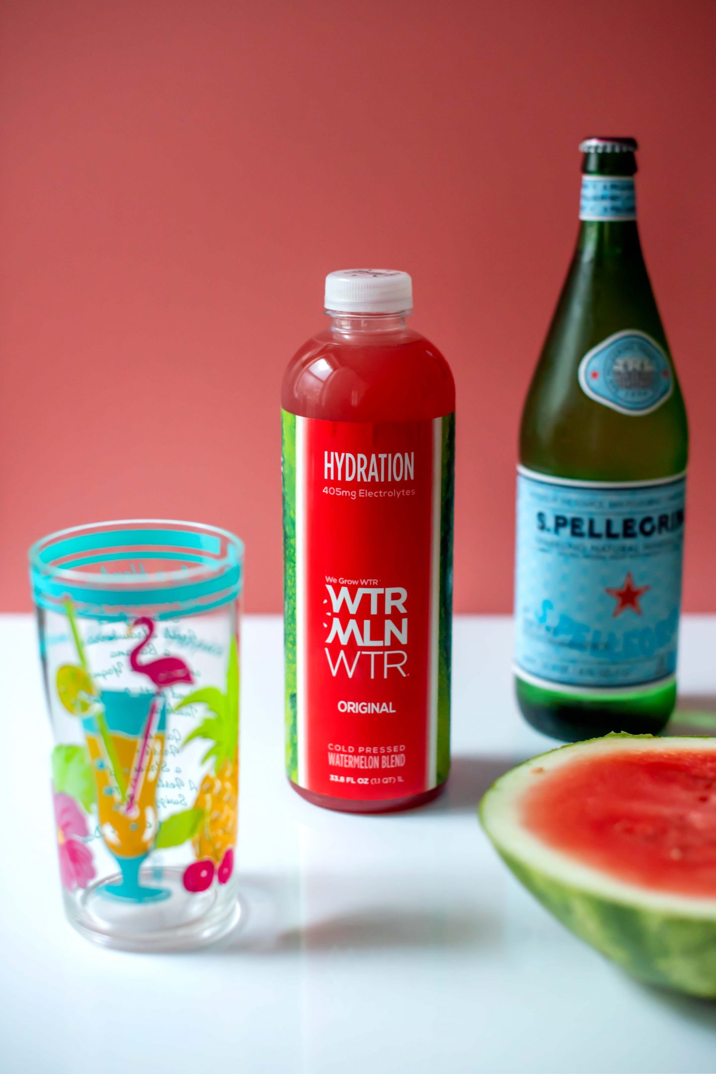 Easy, Delicious 2-Ingredient Watermelon Mocktail: Taste Summer in a Glass Watermelon Mocktail Recipe. Tropical glasses.