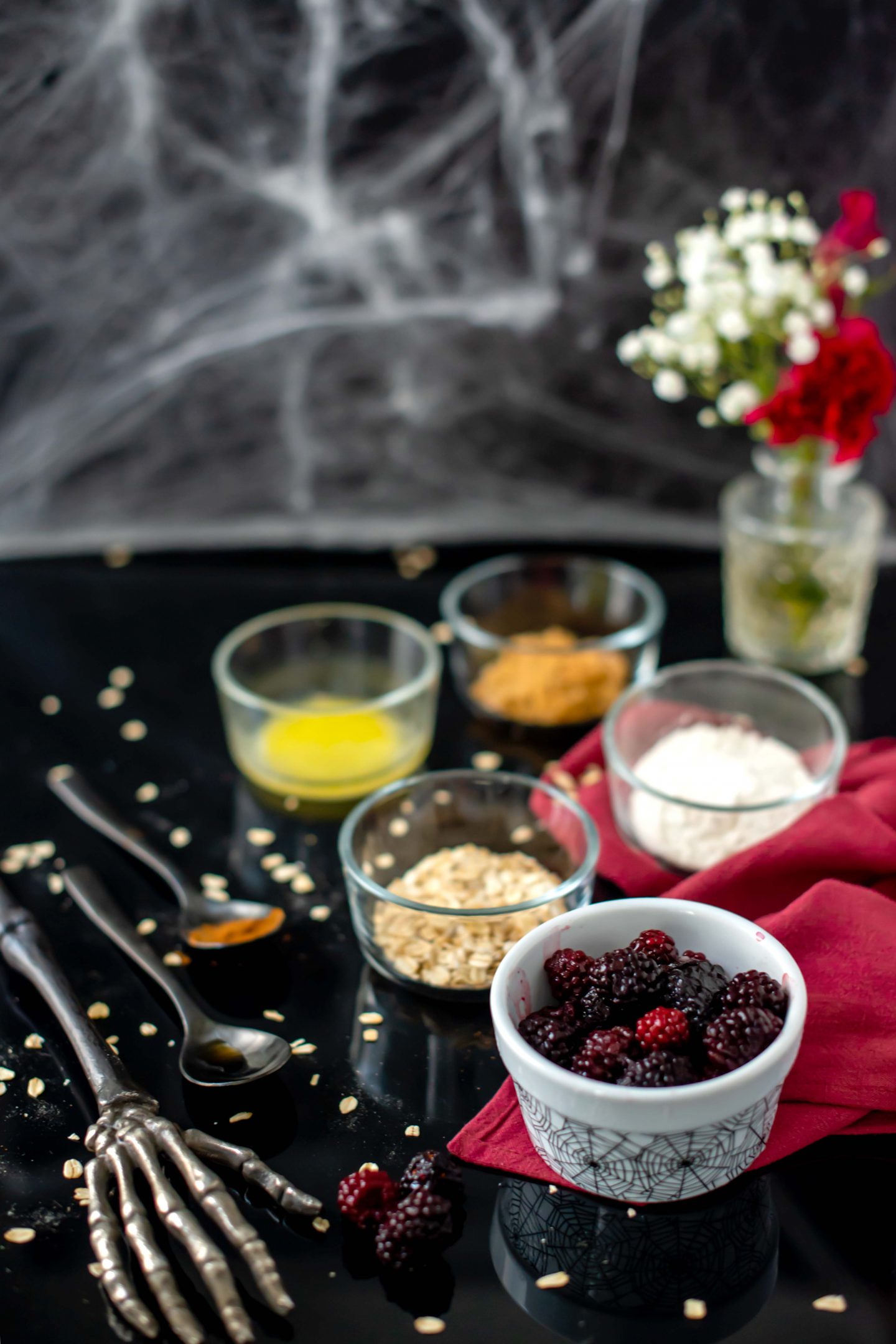Blackberry Cobbler Recipe. Halloween Dessert Ideas.