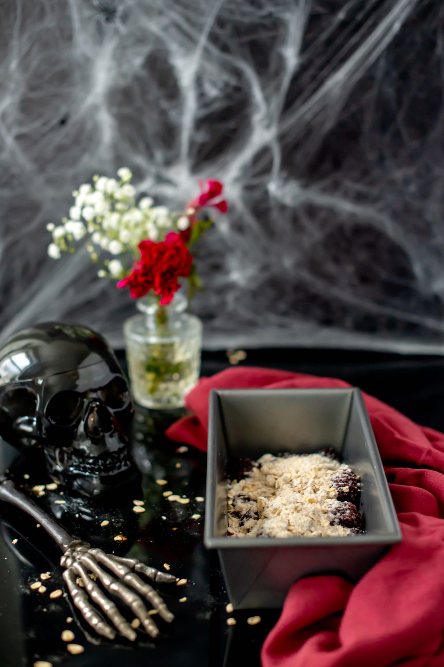 Blackberry Cobbler Recipe. Halloween Dessert Ideas.