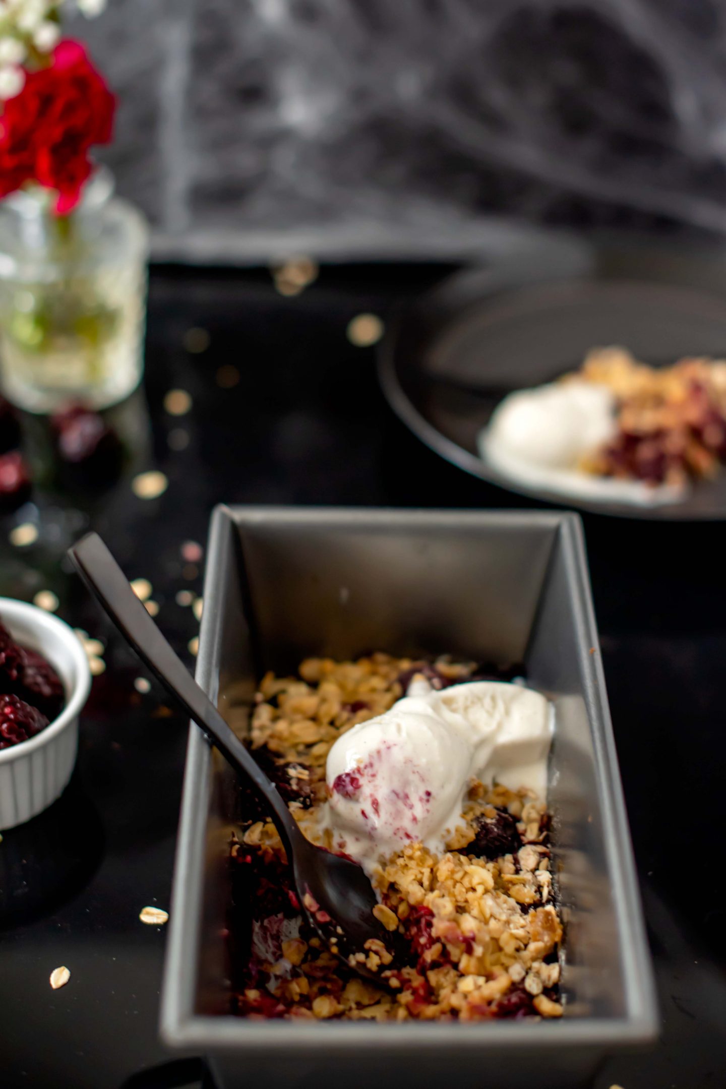 Blackberry Cobbler Recipe. Halloween Dessert Ideas.