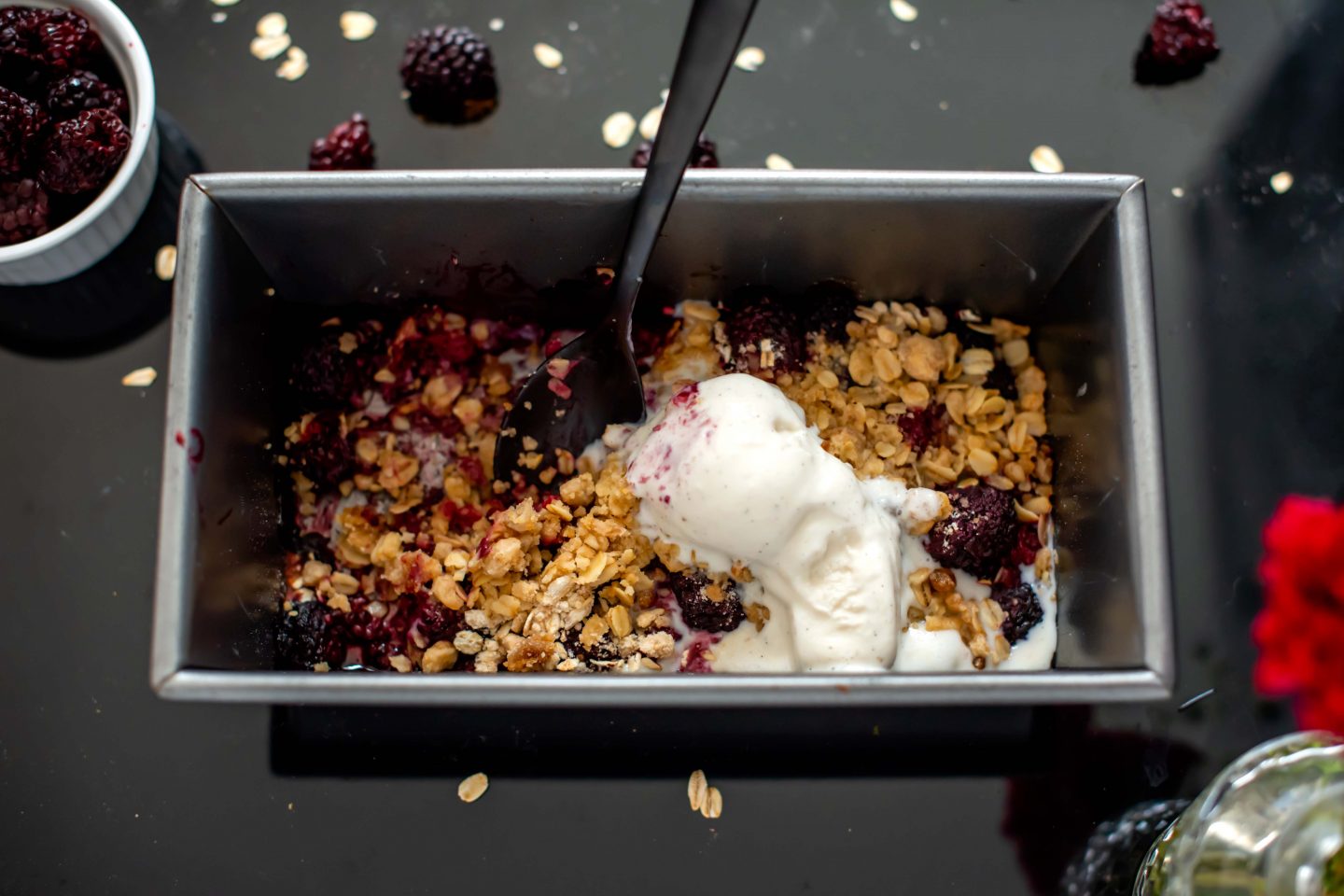 Blackberry Cobbler Recipe. Halloween Dessert Ideas.