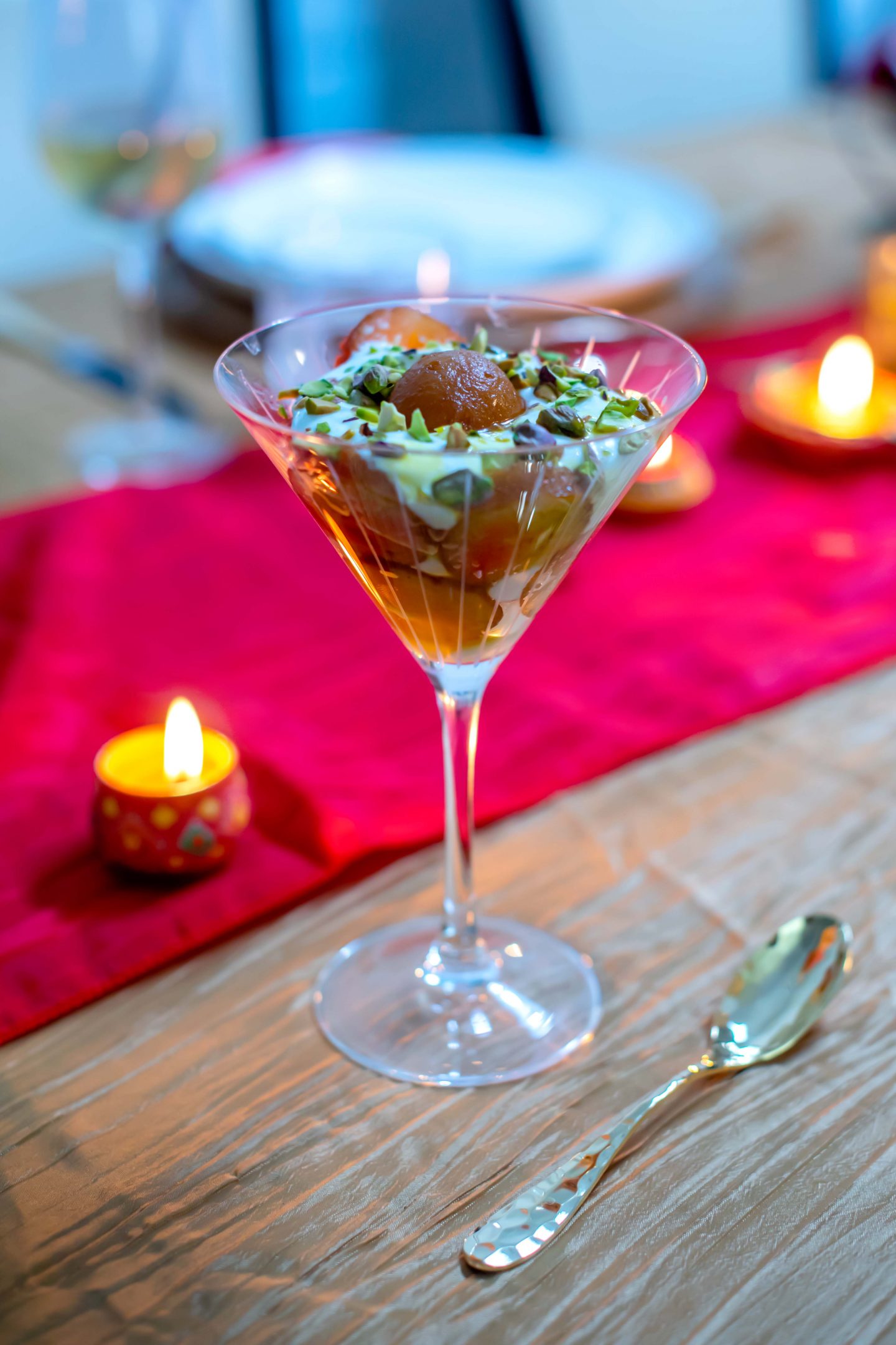 The Best Diwali Party Ideas in 2022 Best Diwali Party Ideas. Diwali Ideas. Diwali Tablescape. Indian Dessert. Gulab Jamun Parfait. Mikasa Cheers Martini Glass.