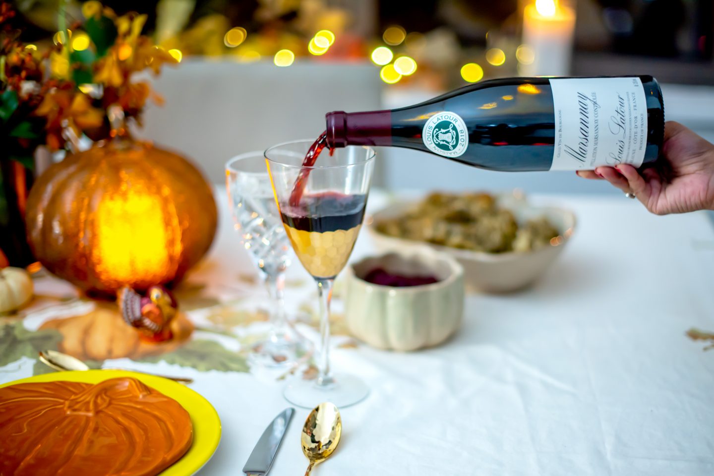 Best Thanksgiving for 2. Thanksgiving Tablescape. Thanksgiving Table Decor. Louis Latour. 