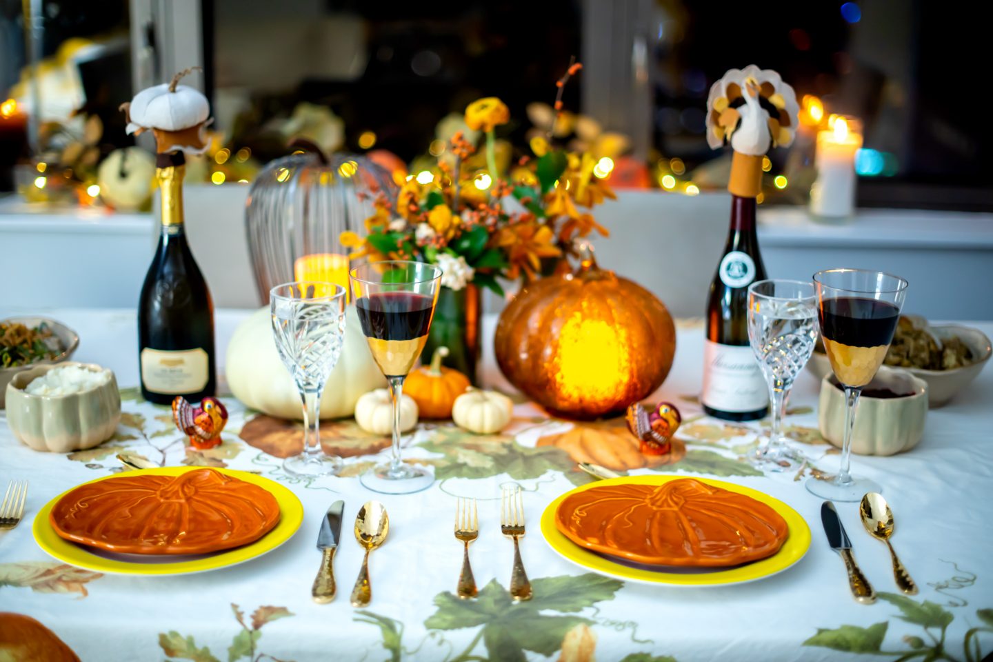 Best Thanksgiving for 2. Thanksgiving Tablescape. Thanksgiving Table Decor. 