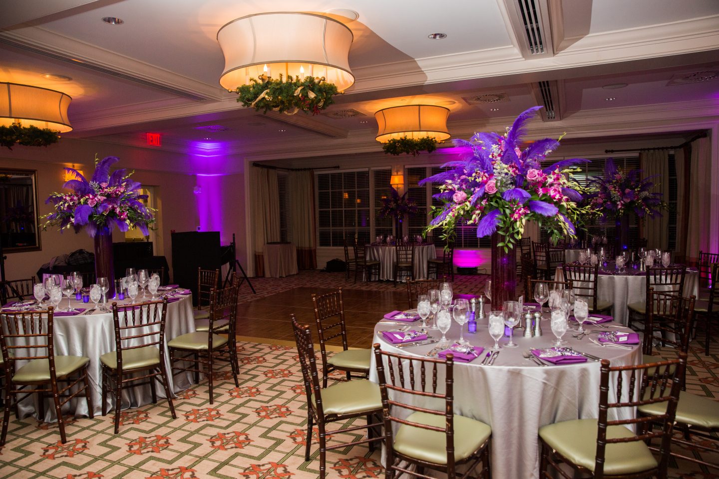 The Best Masquerade Ball Ideas: 40th Birthday Party Themes Best Masquerade Ball Ideas. Purple and Silver Party. Purple and Silver Tables.