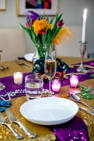 Purple Sequin Tablerunner