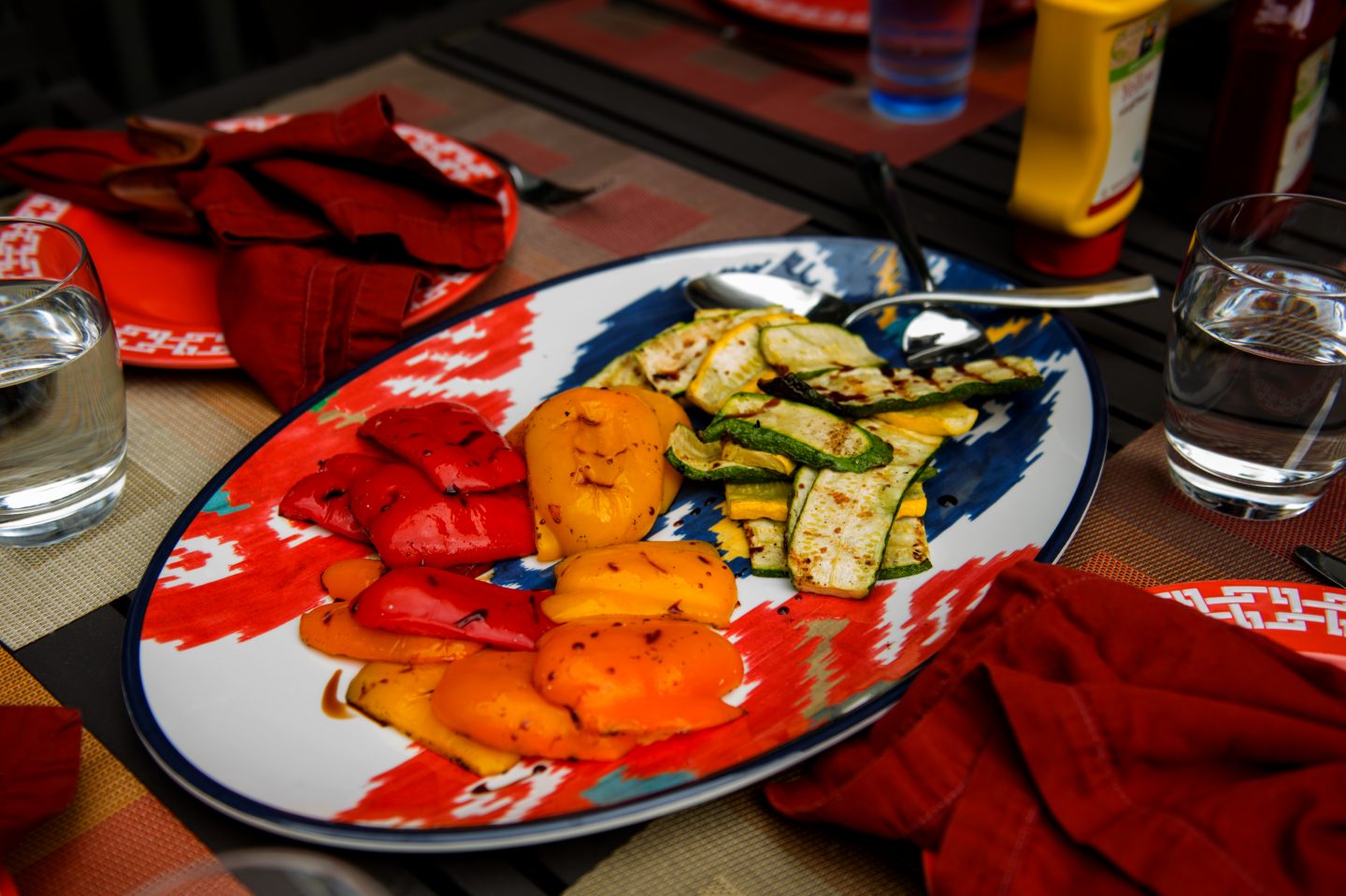 Grilled peppers. 