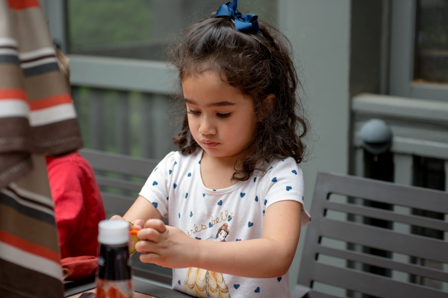 Toddler at BBQ. 