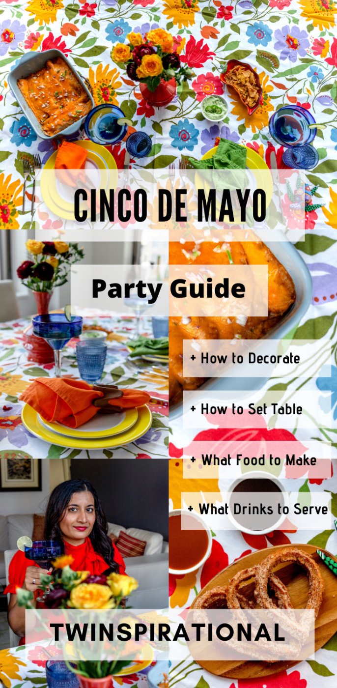 3 of the Best Cinco de Mayo Food Ideas Cinco de Mayo Food Ideas. Cinco de Mayo tablescape. Cinco de Mayo flowers. Cinco de Mayo chicken enchiladas. Elote Corn Chips.