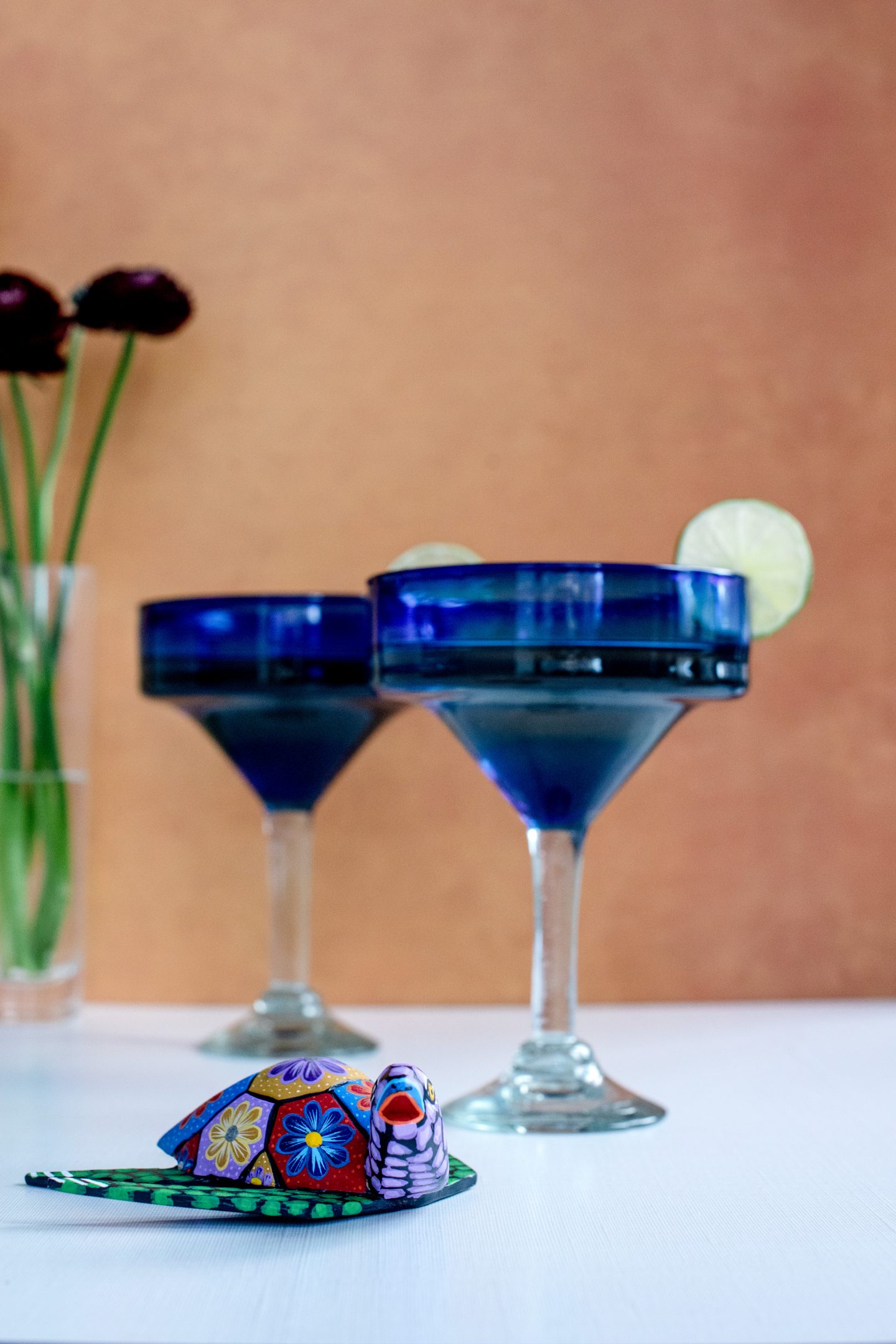 Modica Cucumber Aloe Margarita. Patron Tequila. Margarita Glasses. 