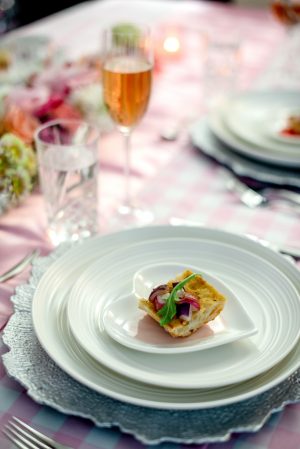 Pink and White Gingham Tablecloth