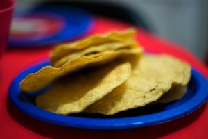 Blue dinner plates