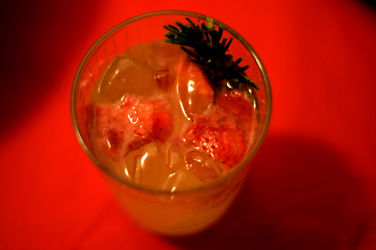 Strawberry, Pineapple Habanero cocktail.
