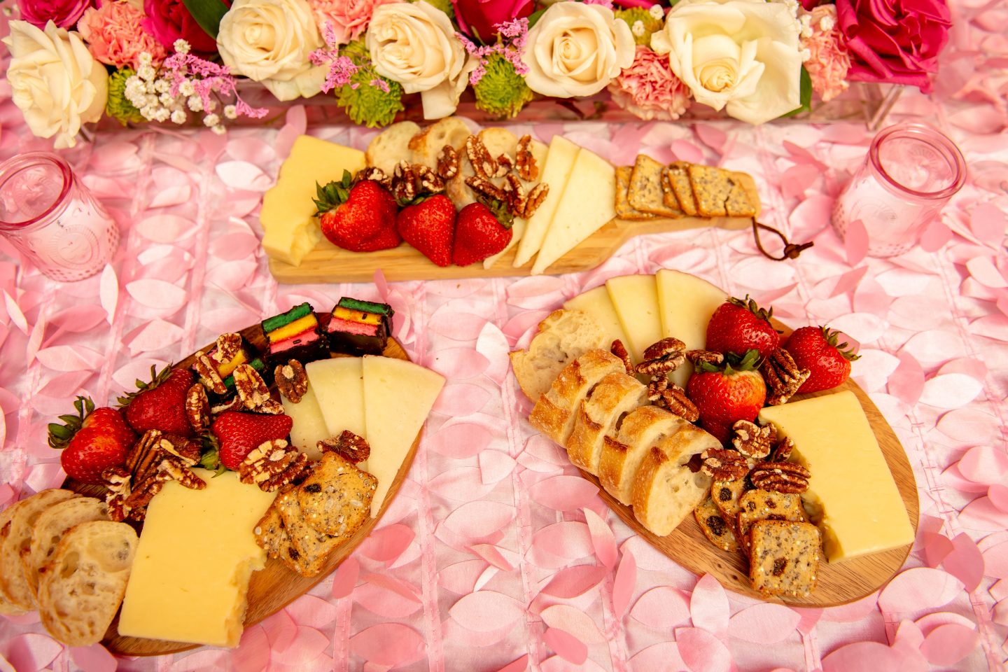 8 Beautiful Pink Garden Party Ideas to Enchant Your Guests Garden Party Ideas. Garden Party Ideas for Adults. Summer Garden Party Ideas. Pink Tablescape. Cheese Board. Pink and White roses.