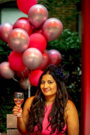 Pink and Silver Balloons