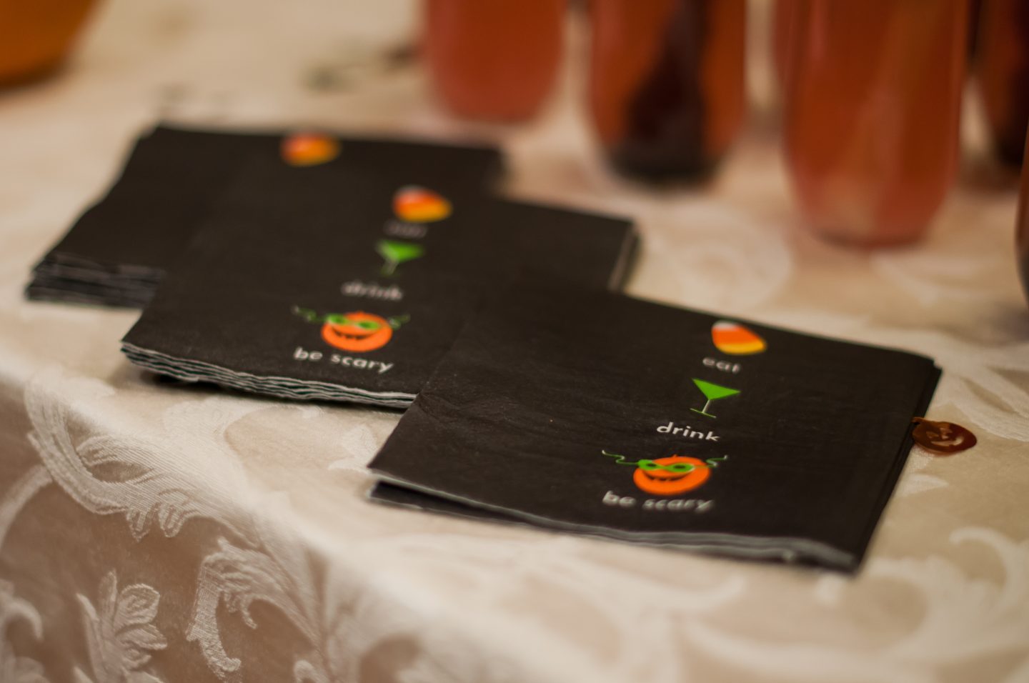 Halloween napkins. 
