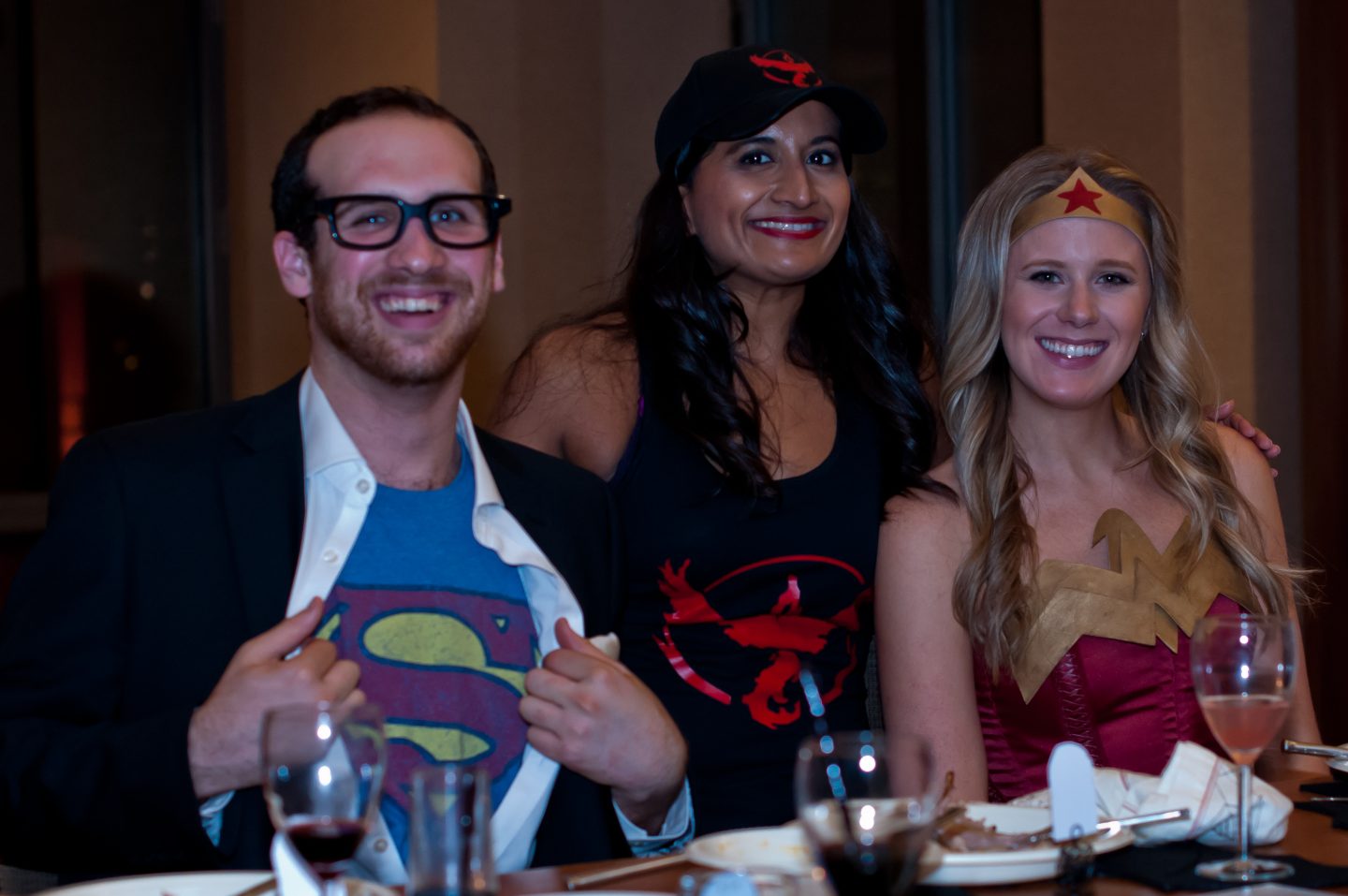 Halloween adult costume ideas. Halloween dinner party. Pokemon trainer.  Superman. Wonder Woman. 